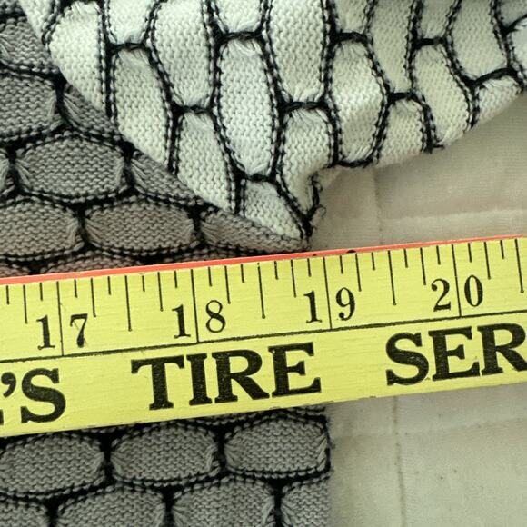 MARGARET WINTERS Sweater Small Cardigan Gray Geometric Lagenlook Artsy Fall - Picture 6 of 10